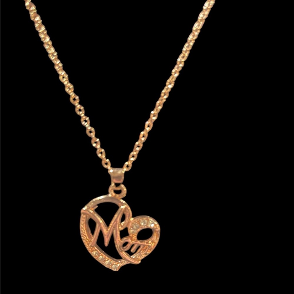 Rose Gold Mom Necklace